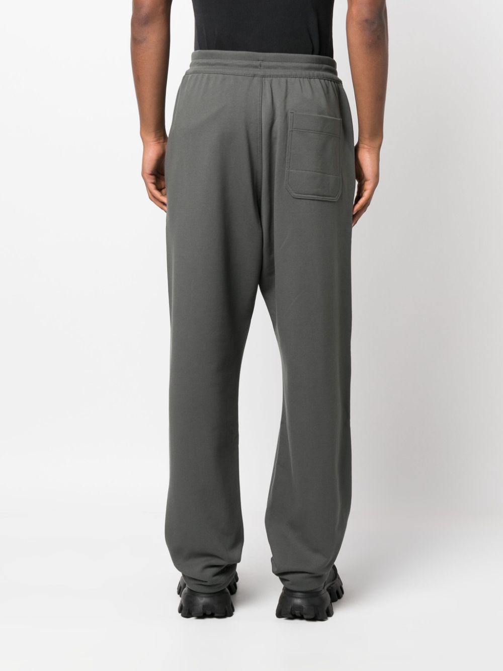 logo-patch organic cotton track pants - 4