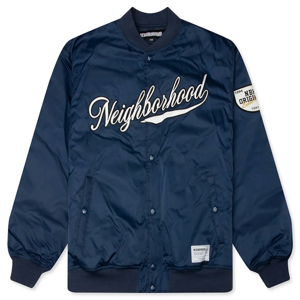 BASEBALL JACKET - NAVY - 1