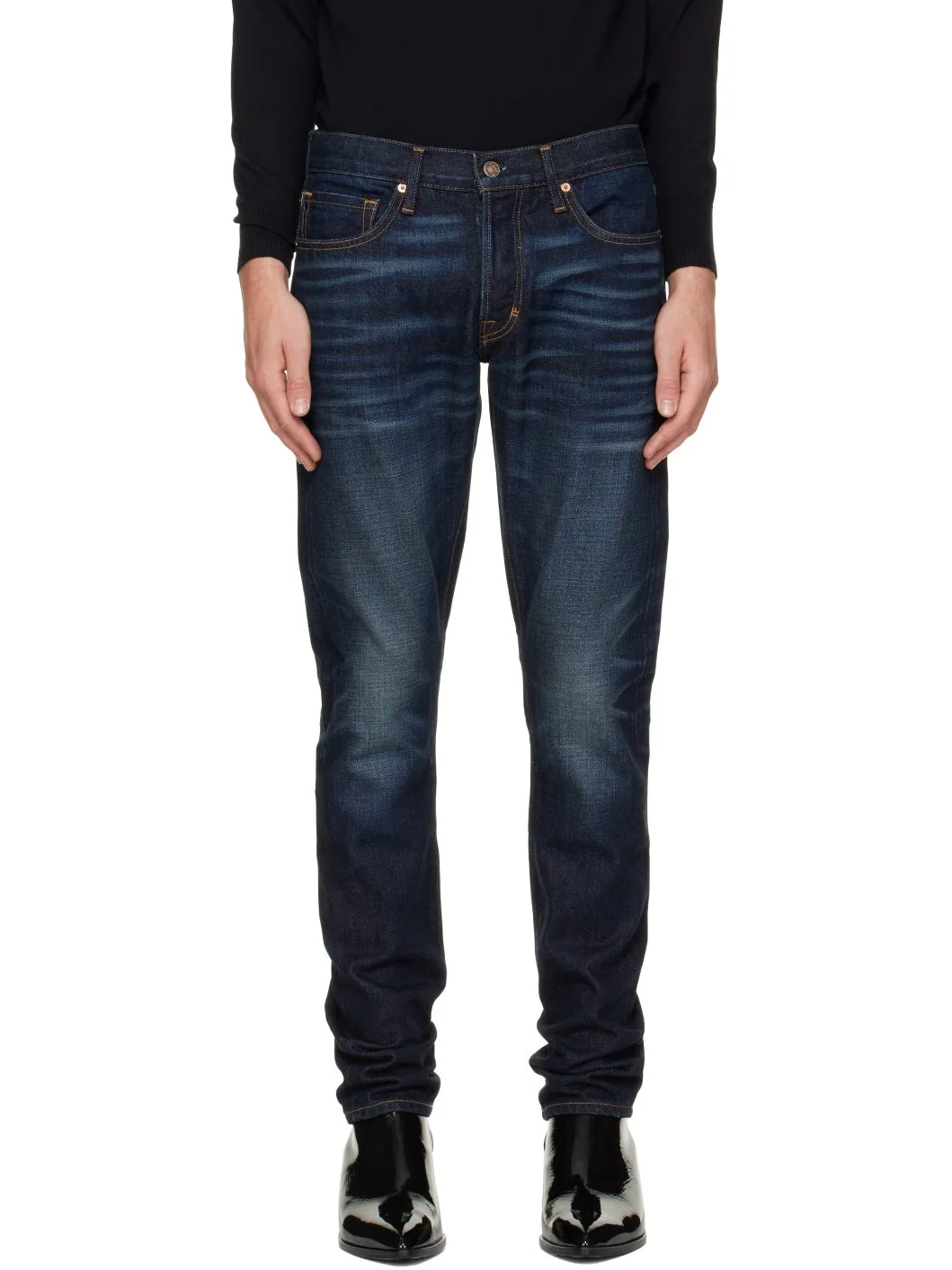 Blue Selvedge Slim Fit Jeans - 1