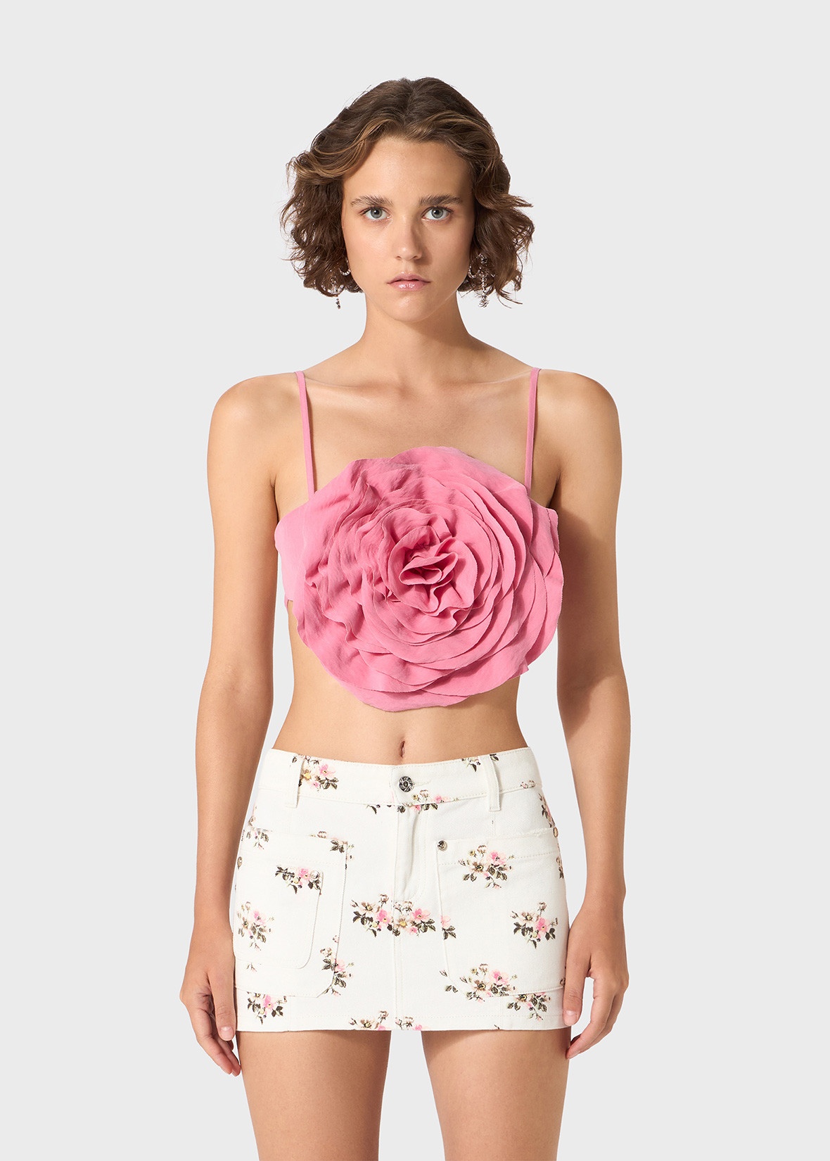 ROSE-EFFECT TOP IN GABARDINE - 3