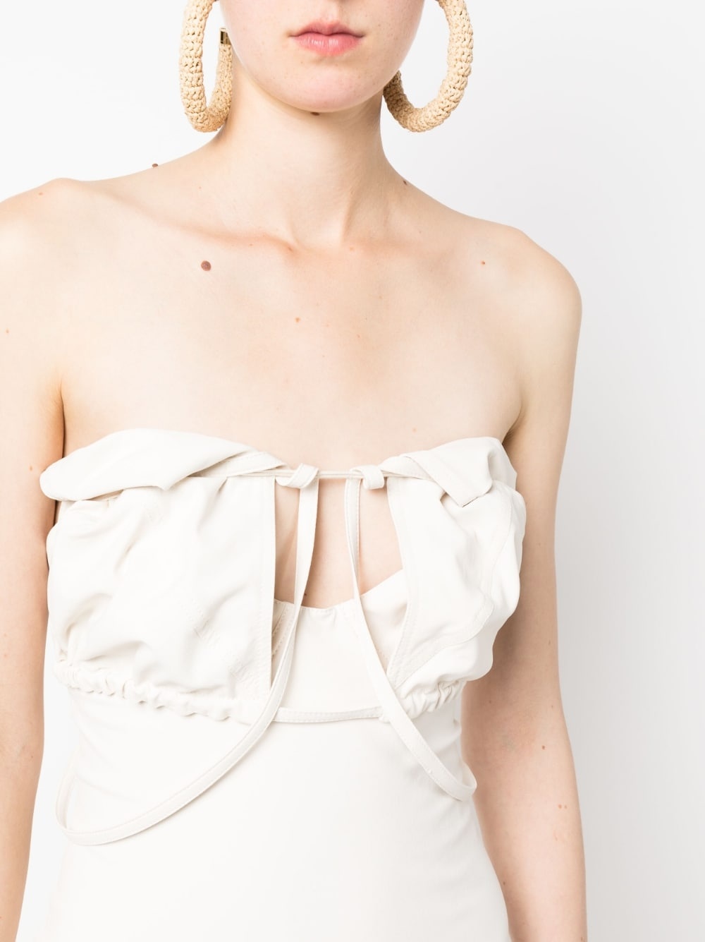 tailored strapless dress, Jacquemus