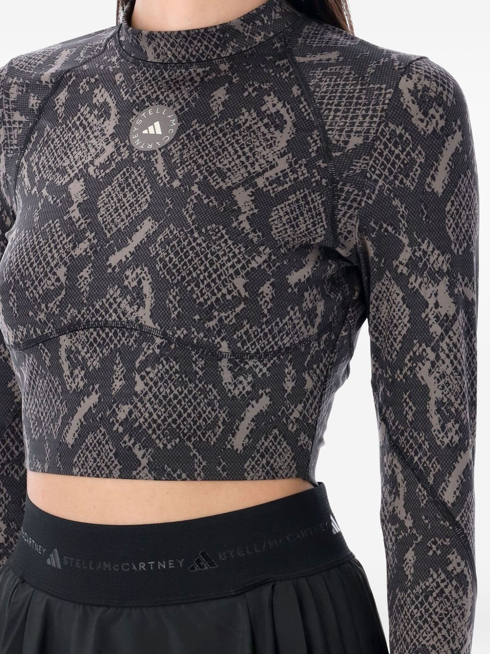snake-print long-sleeve top - 3