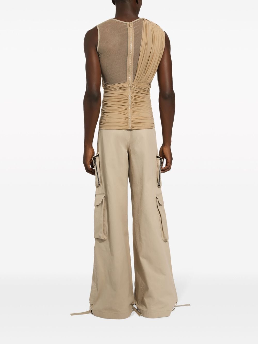 wide-leg cargo pants - 4