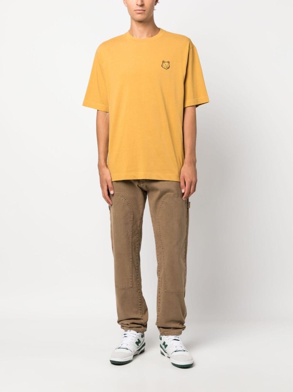 fox-patch cotton T-shirt - 2