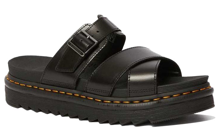 Dr.Martens RYKER Leather Slide Buckle Sandals 'Black' 24515001 - 2