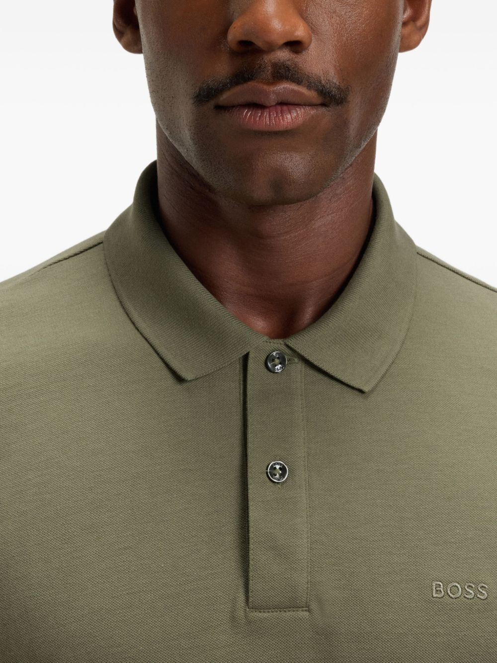 logo-embroidered cotton polo shirt - 5