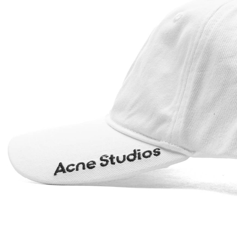 Acne Studios EMBROIDERED LOGO BASEBALL CAP - WHITE outlook