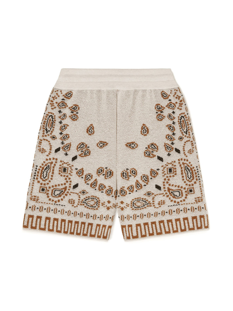 Cotton Piquet Bandana Shorts 3