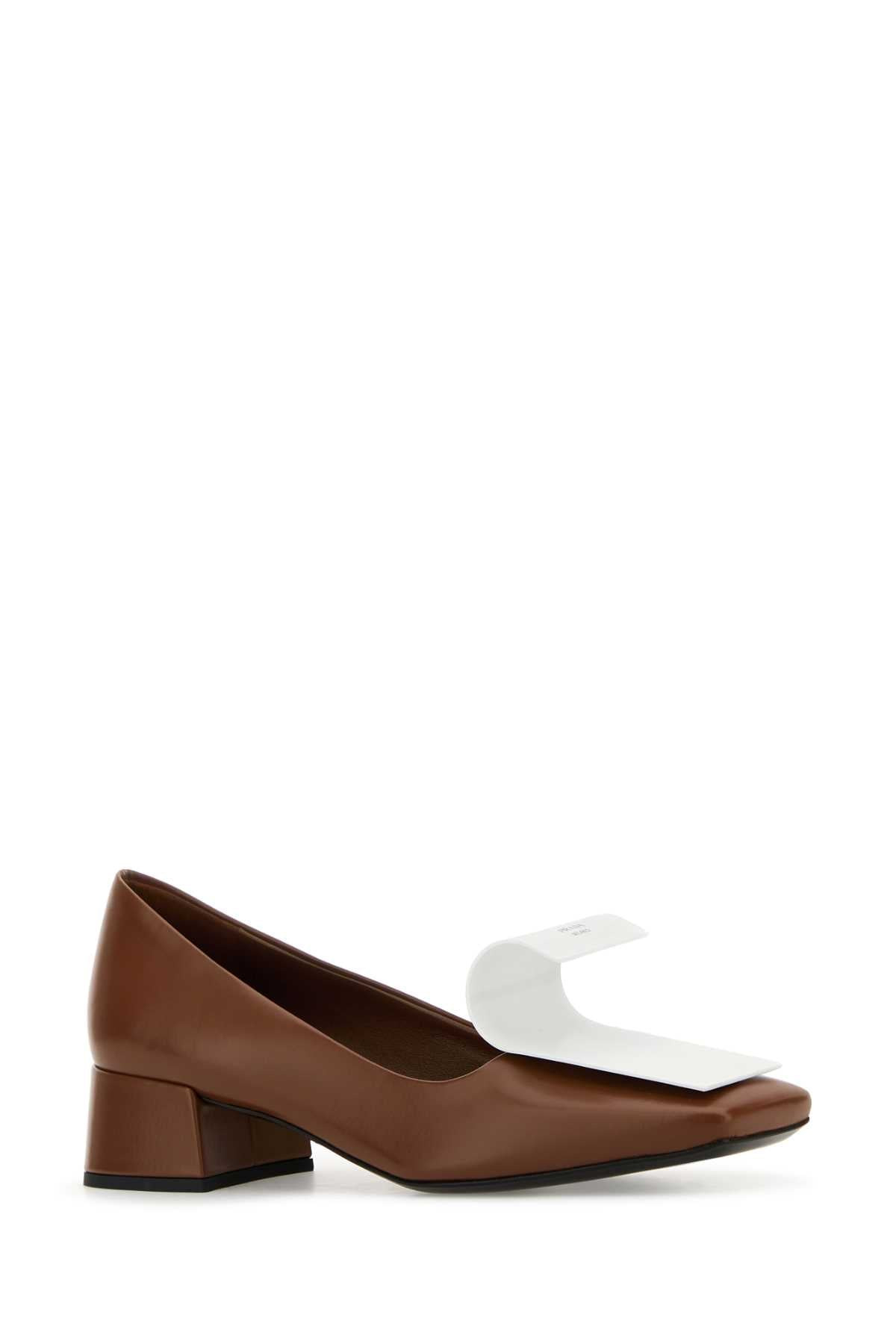 Prada Women Two-Tone Leather Pumps - 2