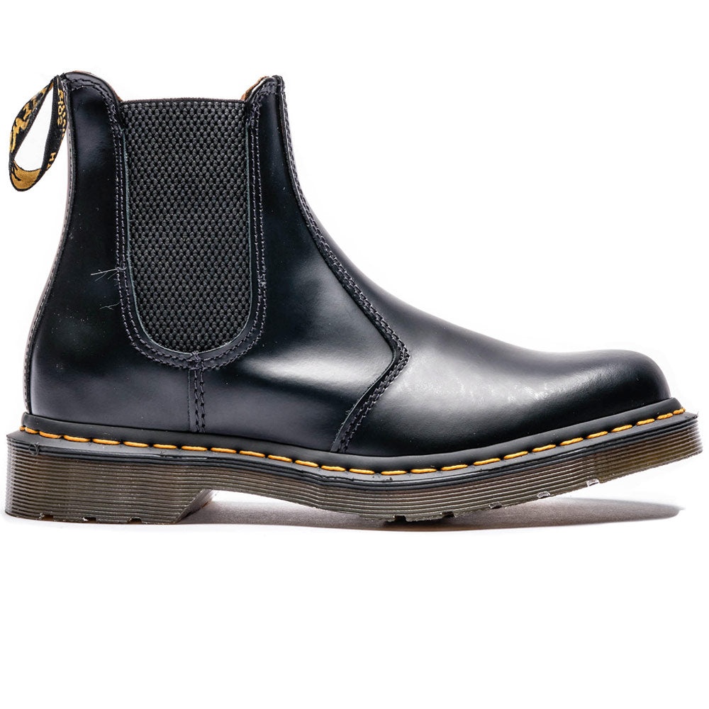 2976 Yellow Stitch Chelsea Boots 'Black Smooth Leather' - 1