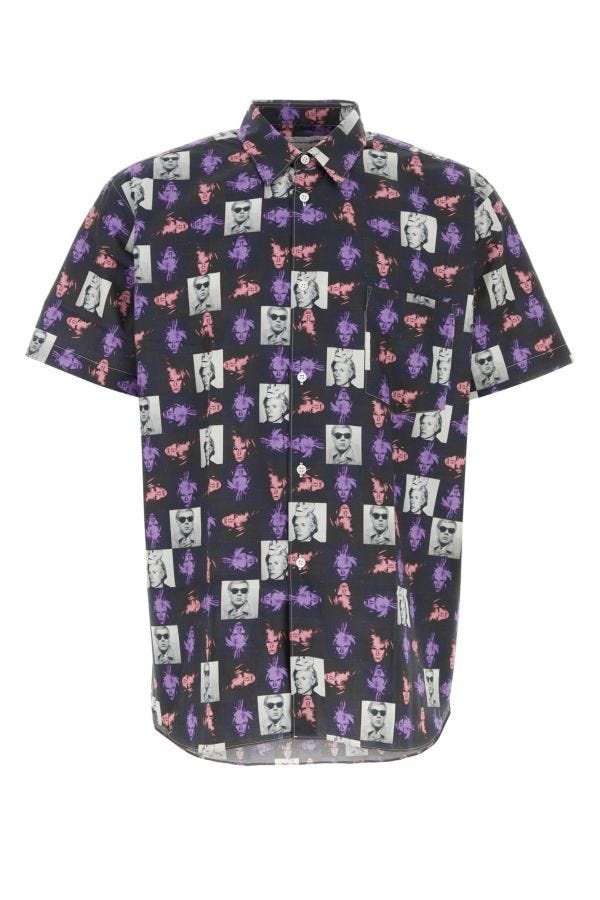 Printed poplin shirt - 1