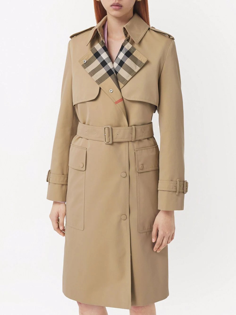 gabardine trench coat - 3