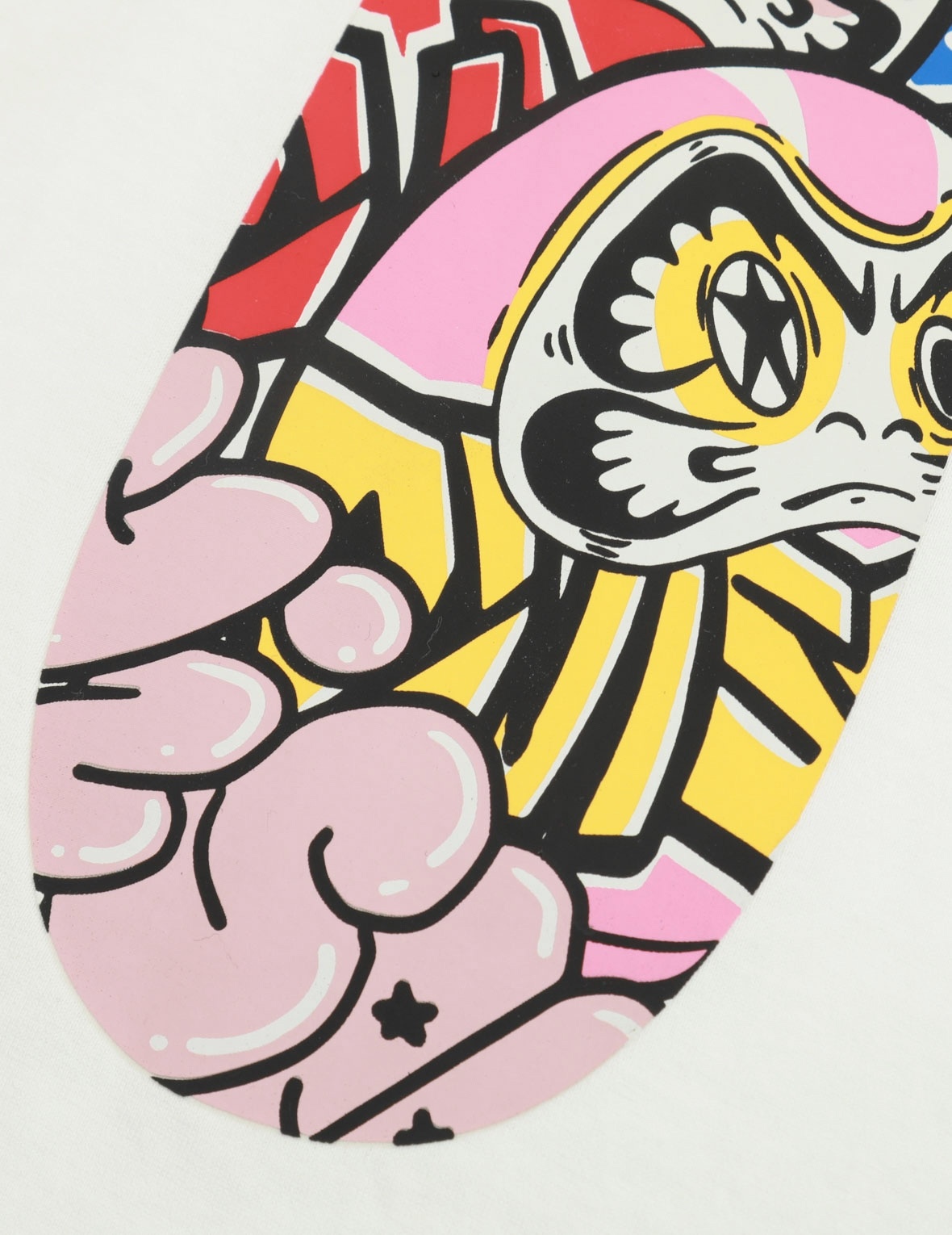 GRAFFITI DARUMA DAICOCK PRINT T-SHIRT - 7