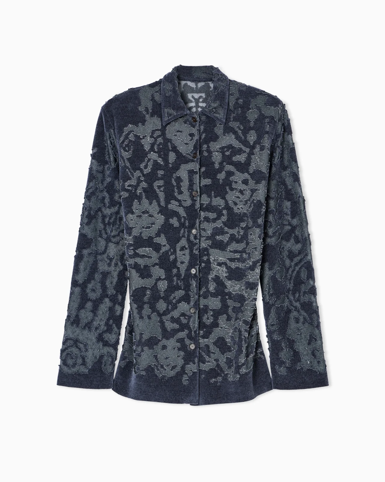 SHIRT JACKET IN DEVORÉ FABRIC - 1