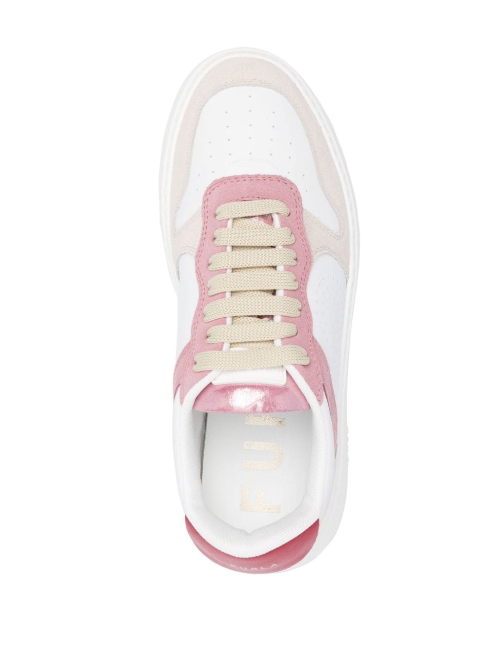 Sport colour-block leather sneakers - 4