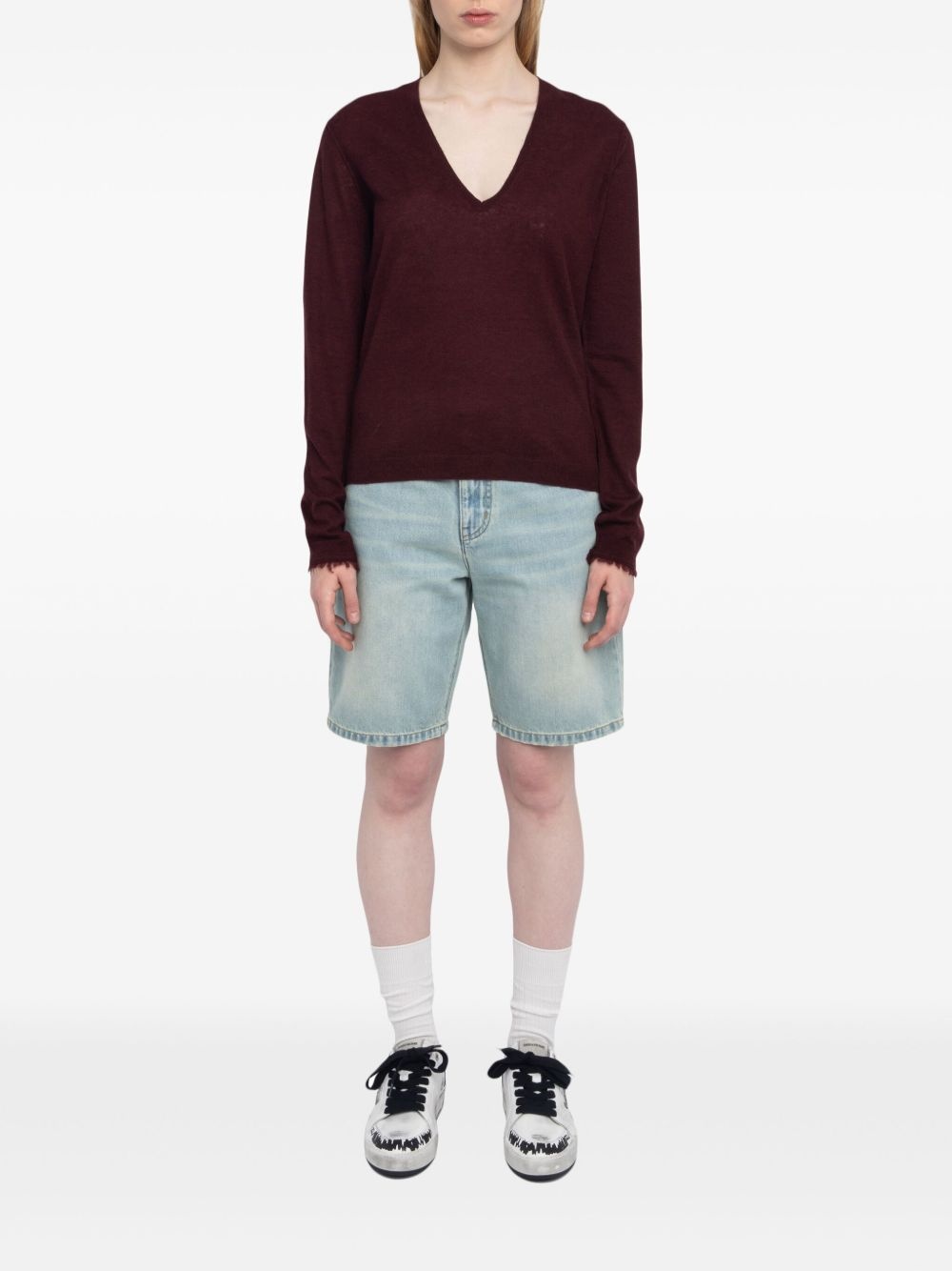 Rivy V-neck long-sleeve sweater - 2