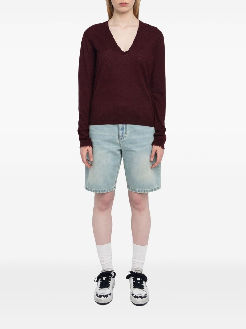 Zadig & Voltaire Rivy V-neck long-sleeve sweater outlook