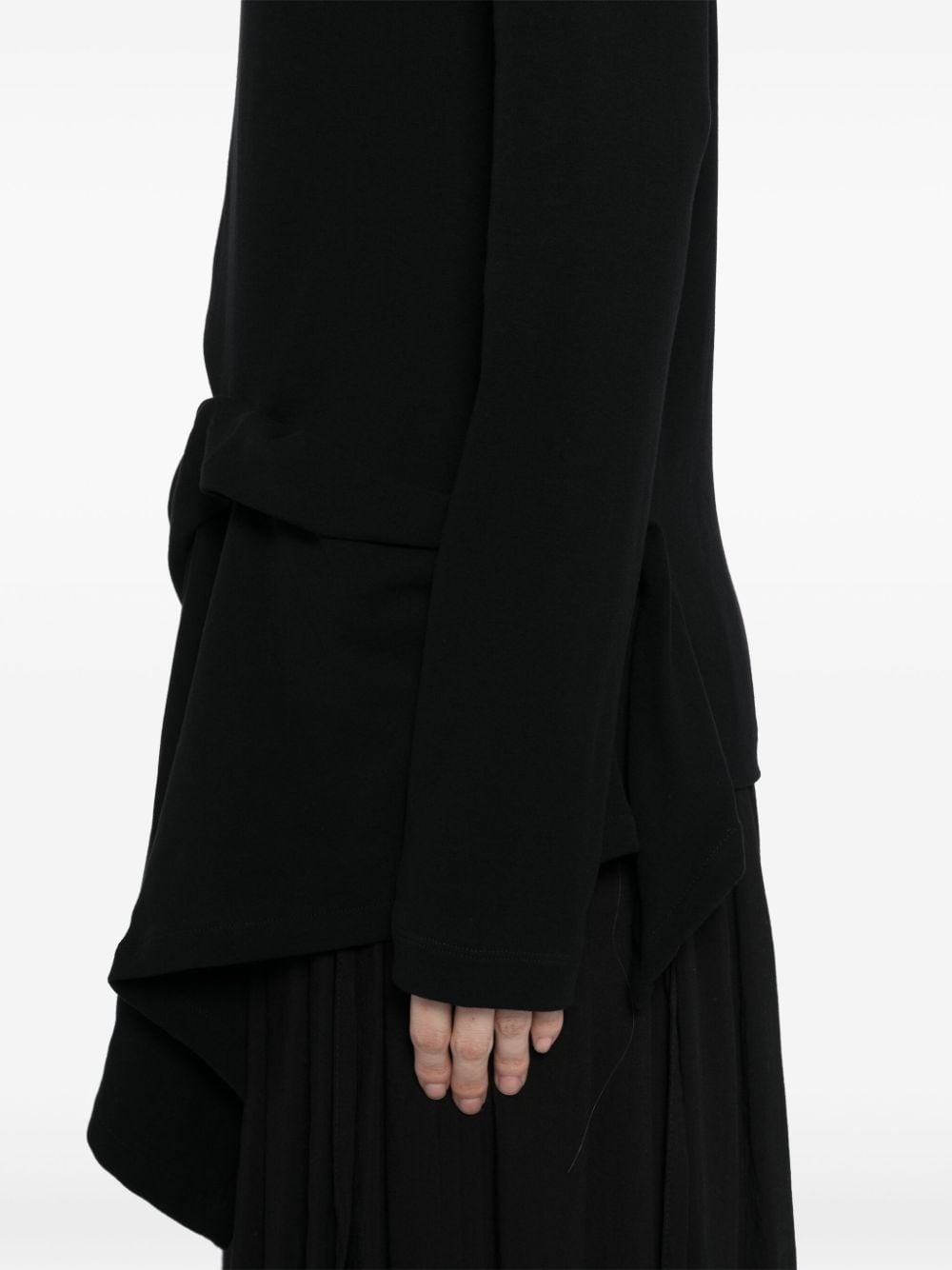 asymmetric long-sleeved T-shirt - 5