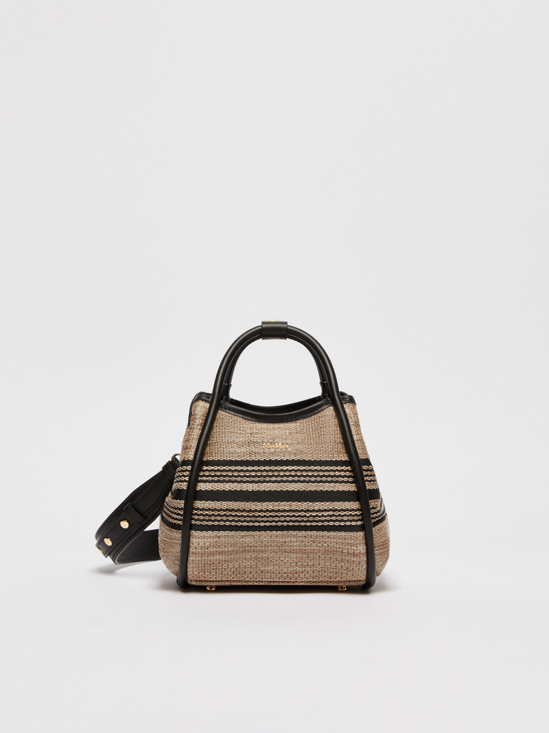 MARINESTRIPEXS Jacquard raffia fabric extra-small Marine bag 4