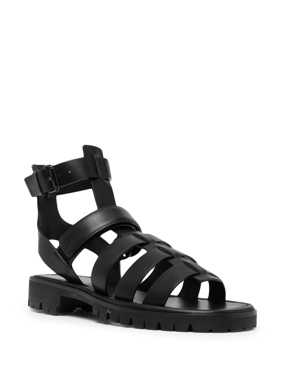 caged leather sandals - 2