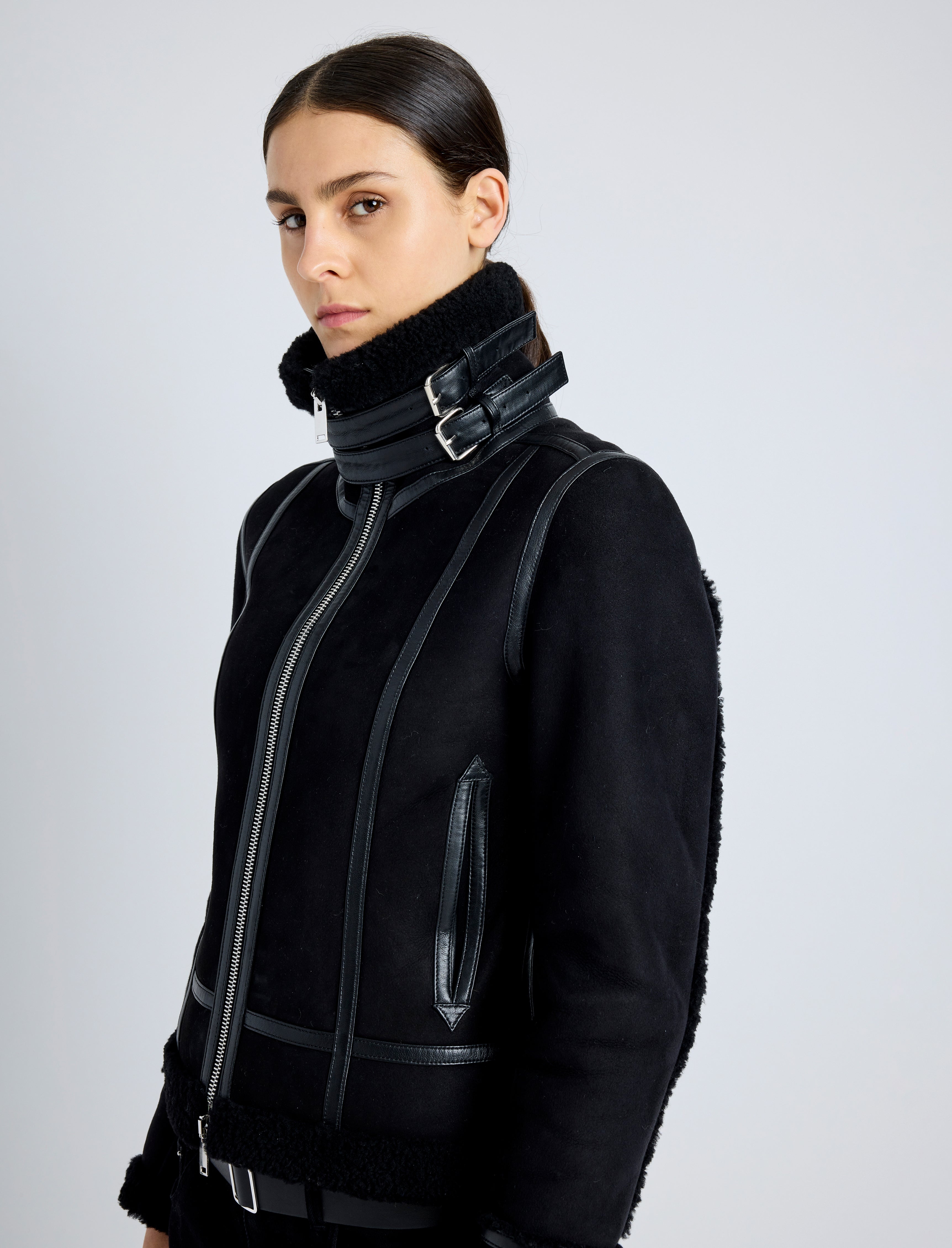 Arlo Jacket in Suede Shearling - 6