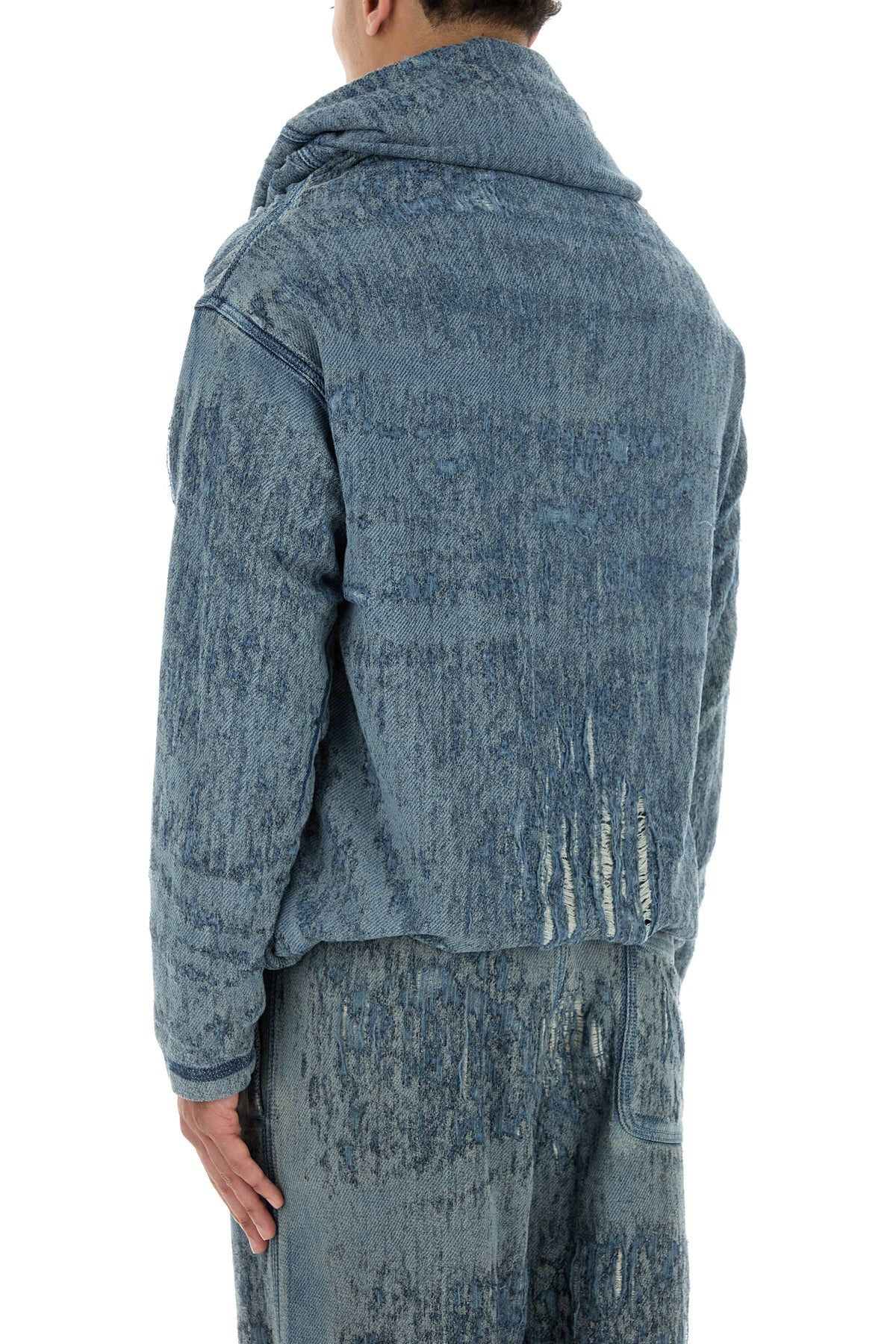 Stretch denim sweatshirt - 4