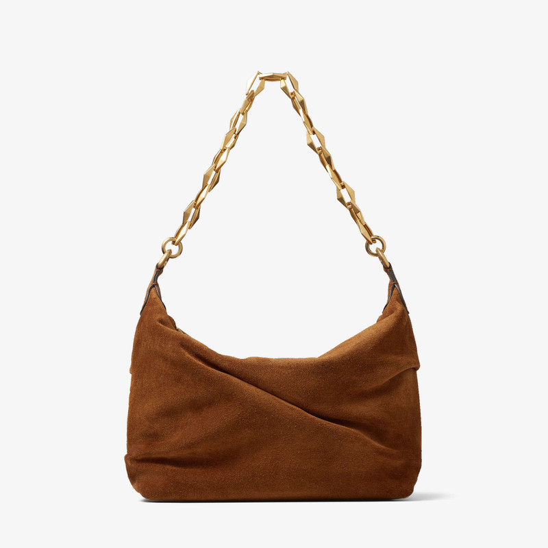 Diamond Soft Hobo S
Tan Suede Hobo Bag with Chain Strap 1