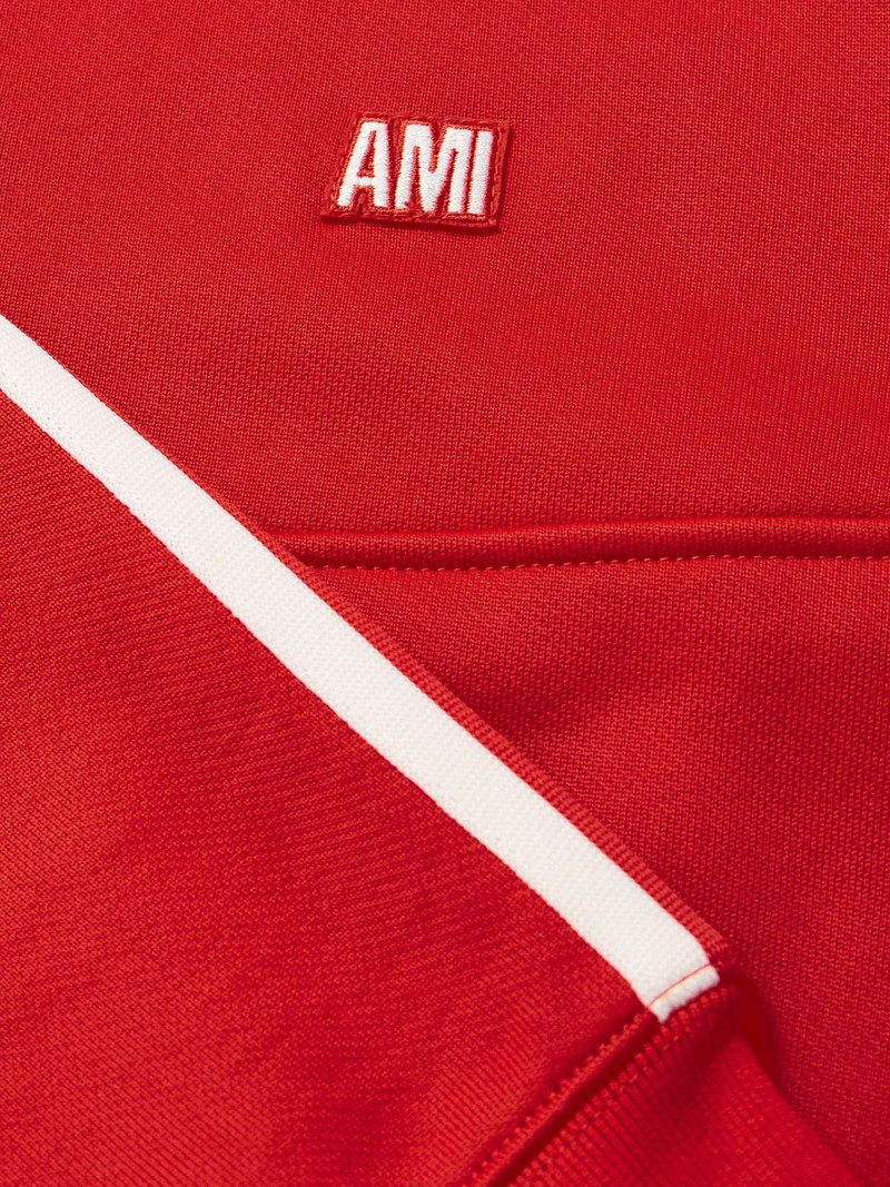 Logo-Appliquéd Striped Knitted Half-Zip Sweater 3
