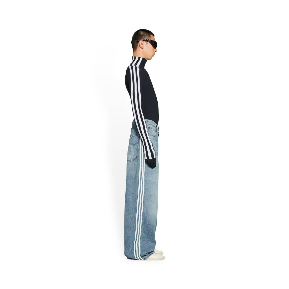 BALENCIAGA Balenciaga / Adidas Large Baggy Pants in Blue | REVERSIBLE