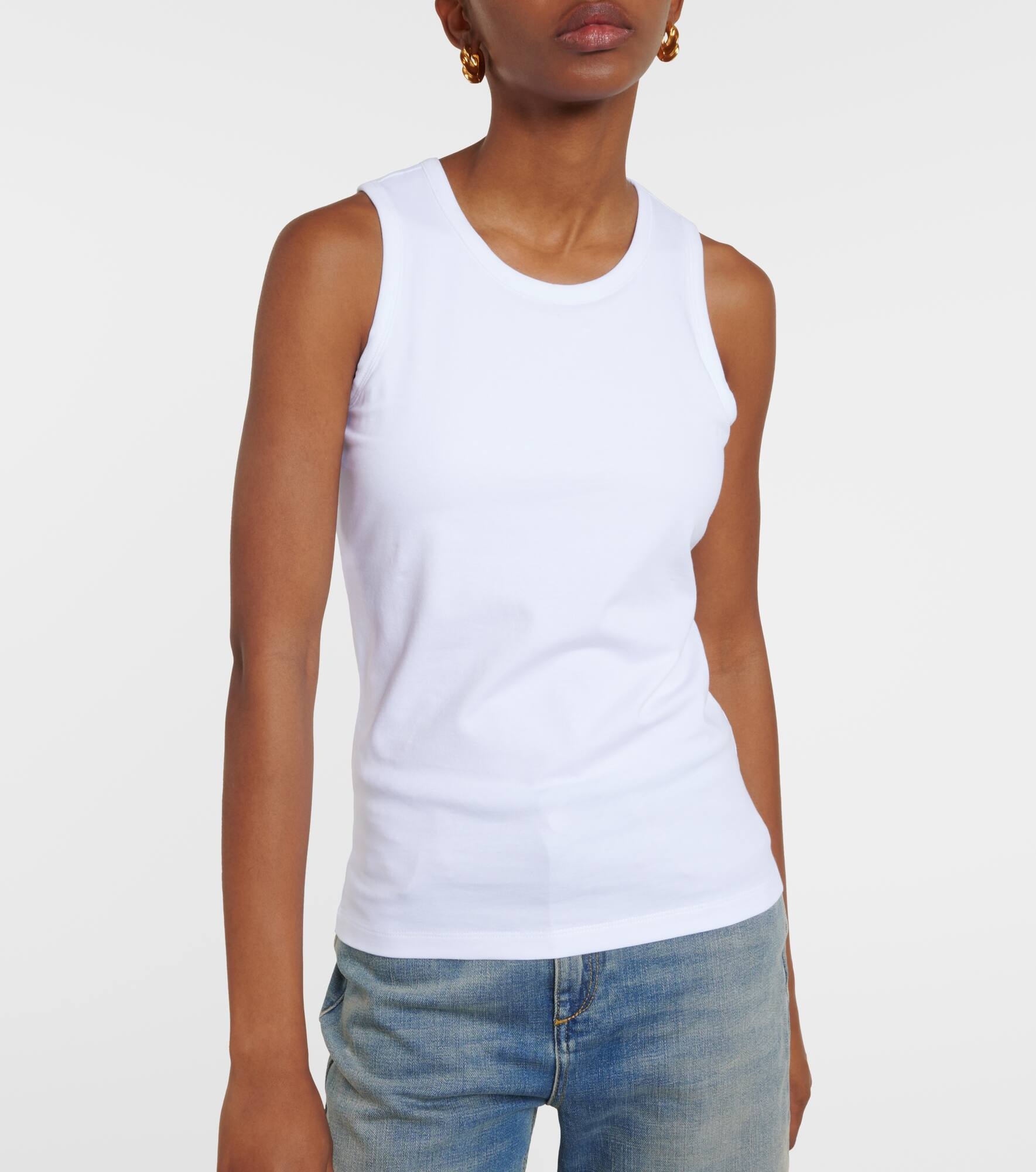 Cotton-blend tank top - 5