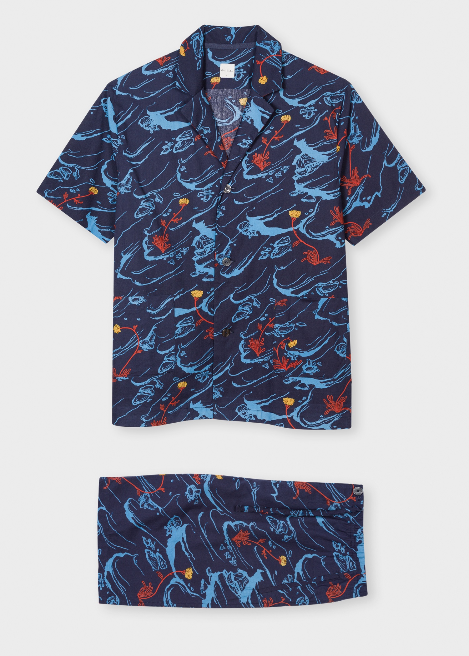 Navy 'Long Cliff' Short Pyjamas - 1