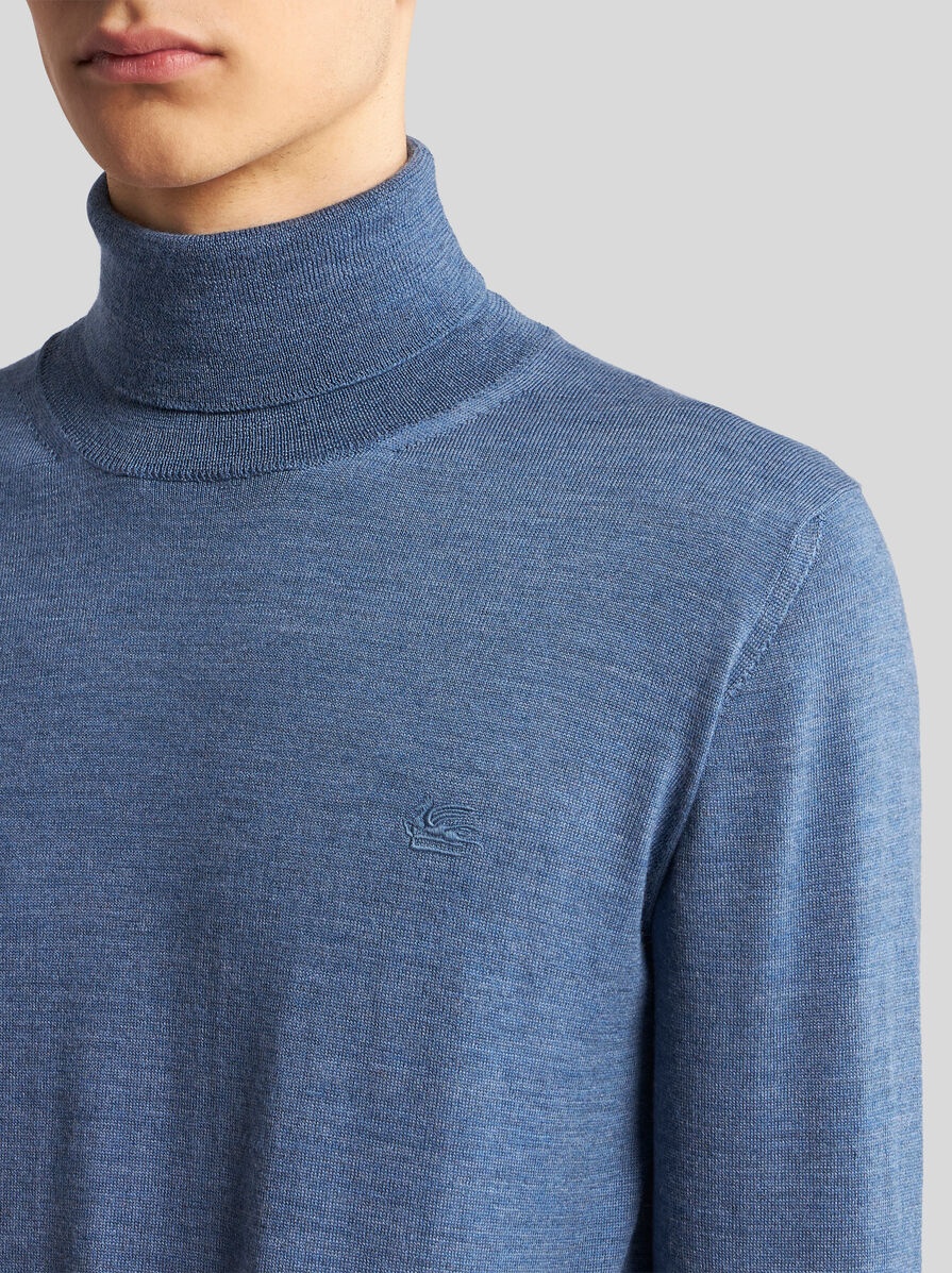【送料&関税込】Etro Turtleneck With Embroidery Etro WOOL TURTLENECK WITH EMBROIDERY | REVERSIBLE