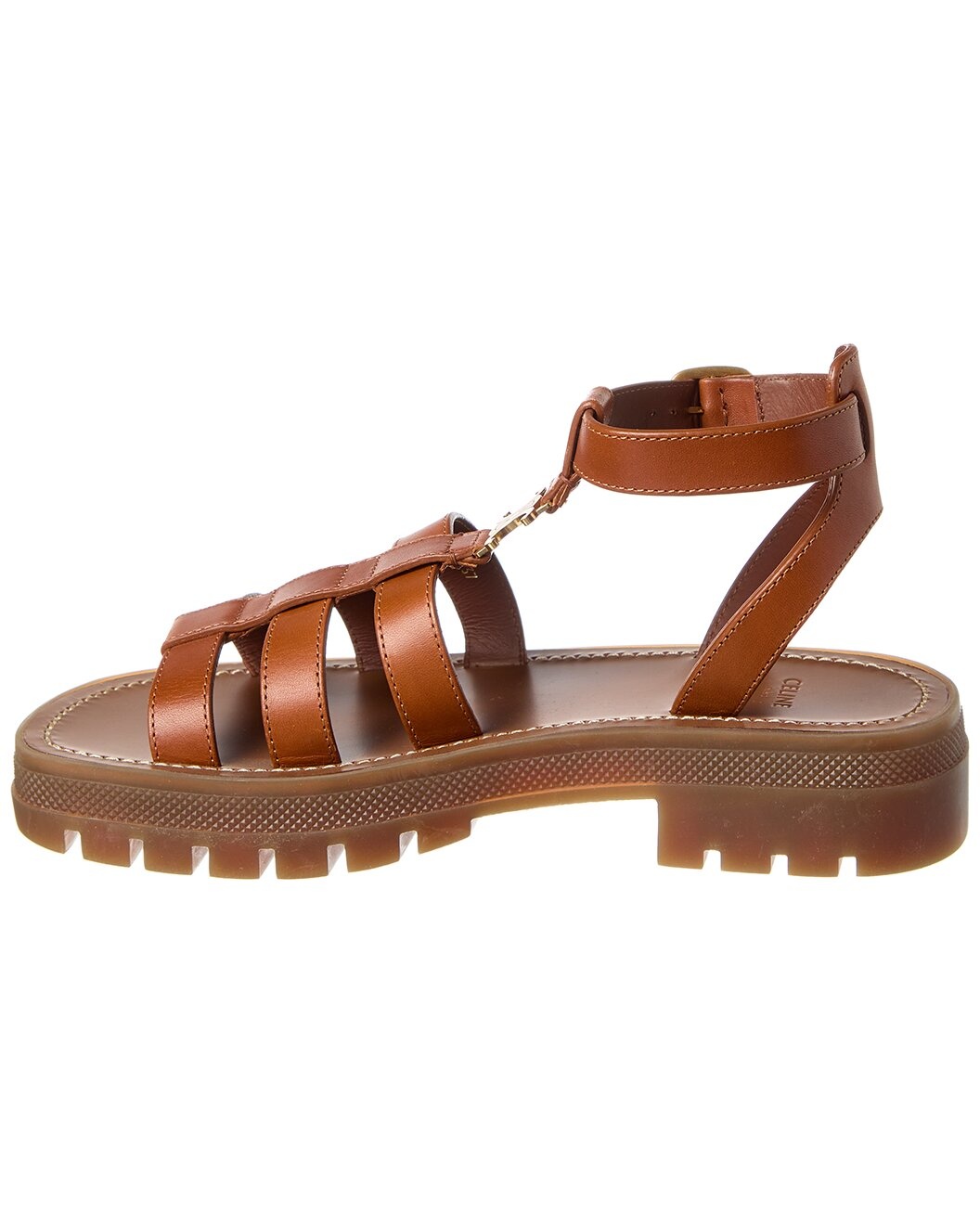 CELINE Clea Triomphe Leather Sandal - 2