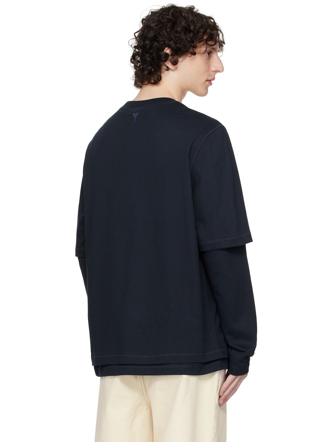 Navy Long Sleeves T-shirt - 3