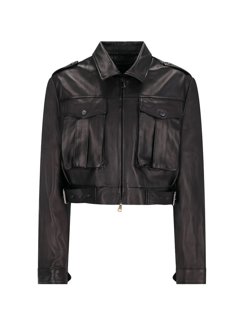zip-up leather jacket 1