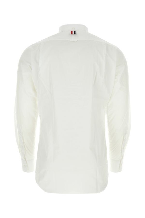 Thom Browne Man White Popeline Shirt - 2