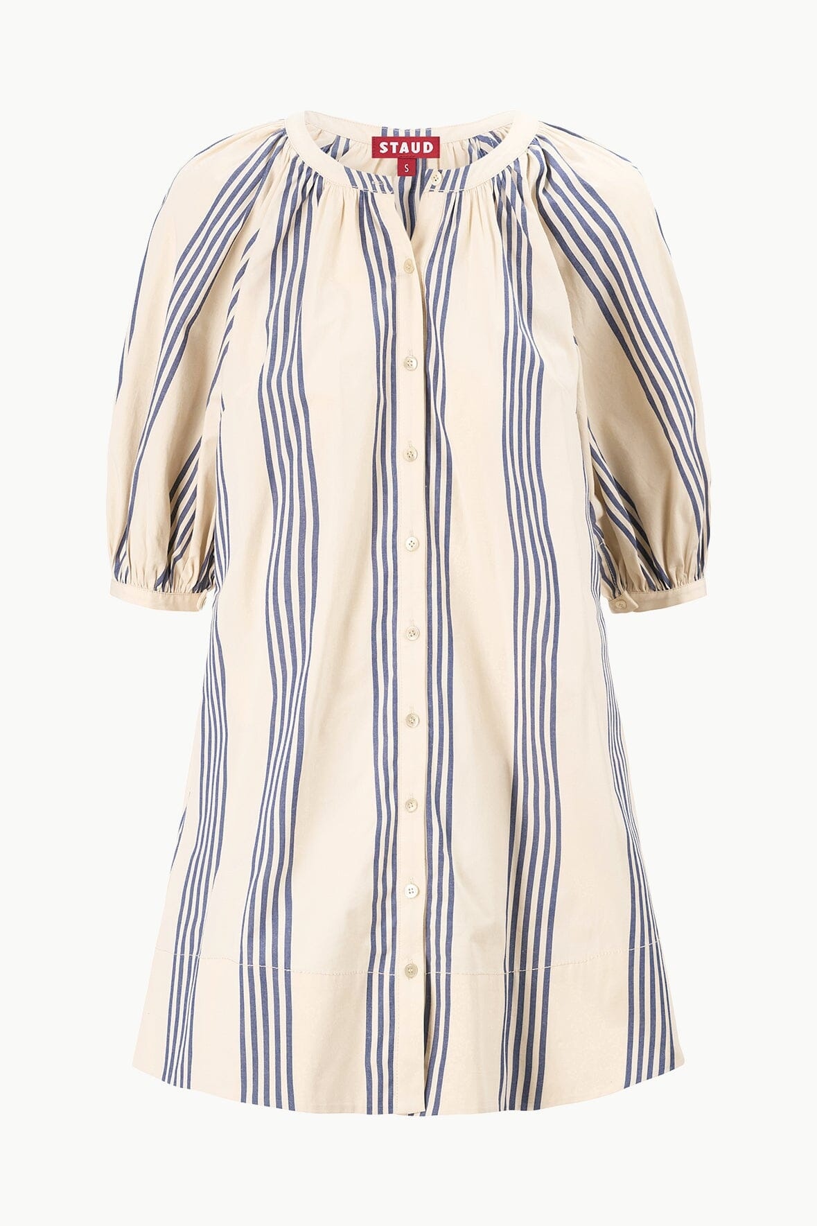 STAUD MINI VINCENT DRESS MARINE BAYADERE STRIPE - 1