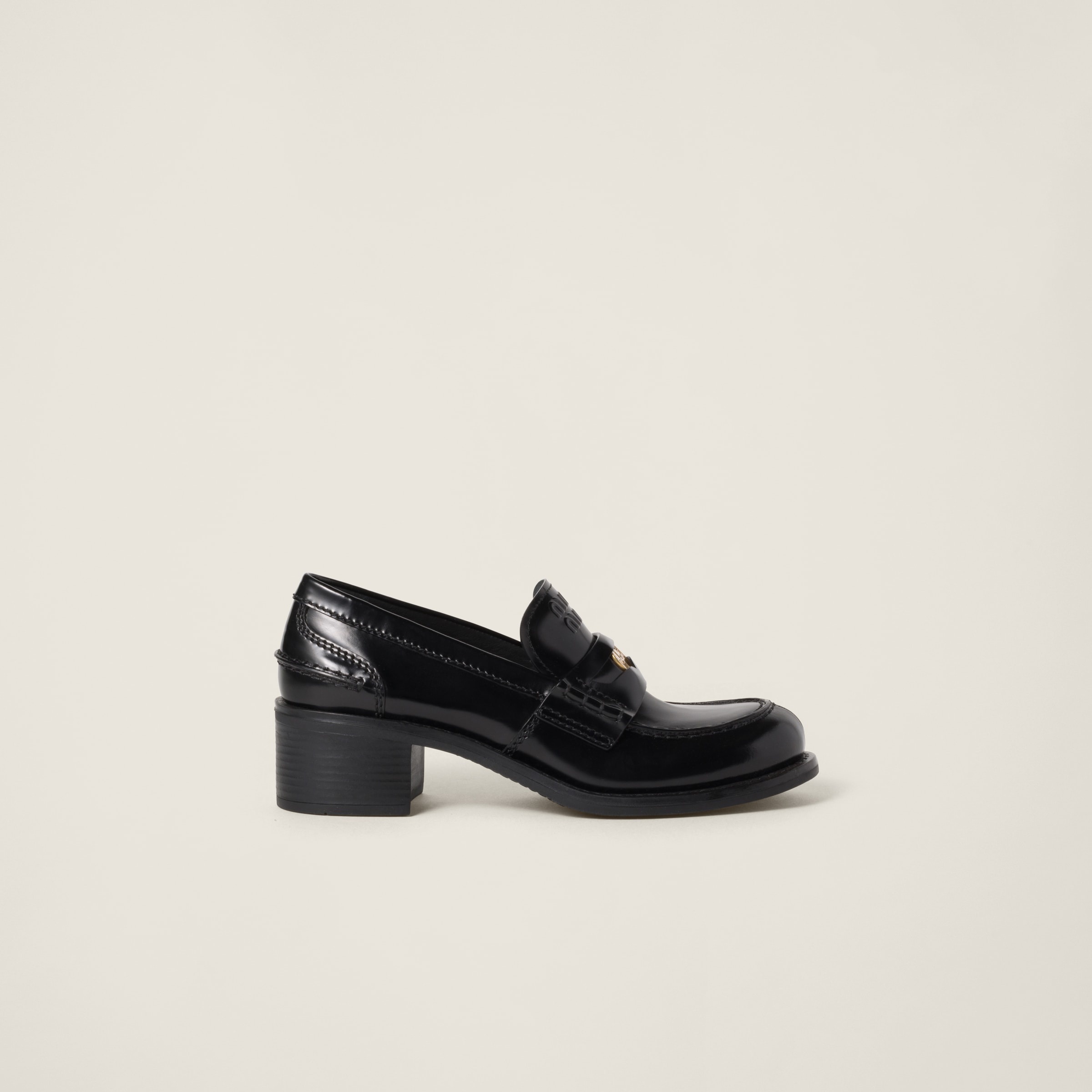 Brushed leather loafers - 2