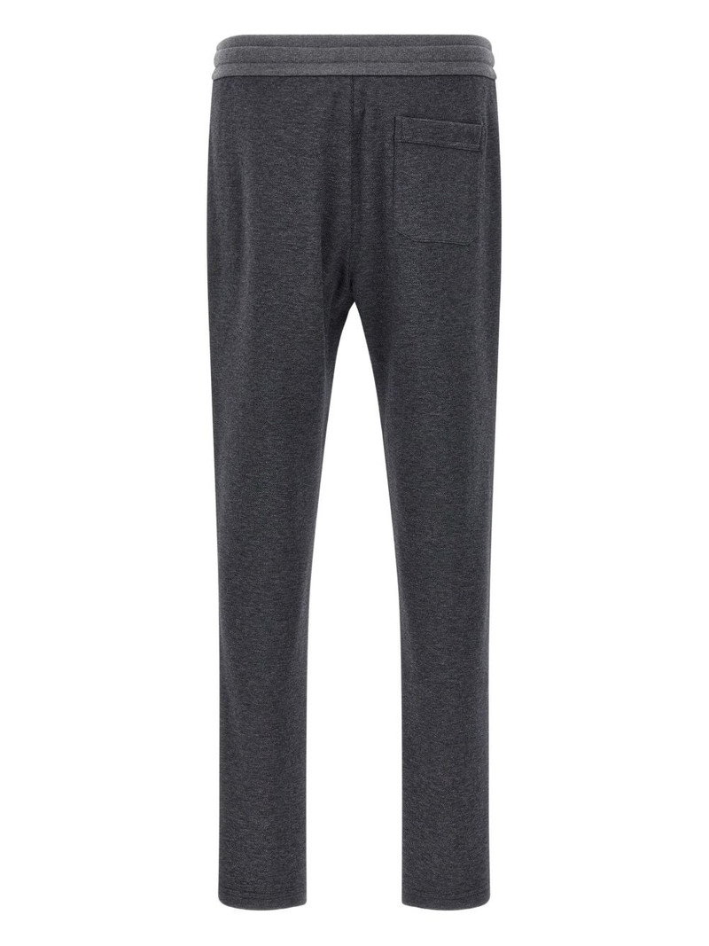 Brioni piqué elastic-waistband joggers outlook
