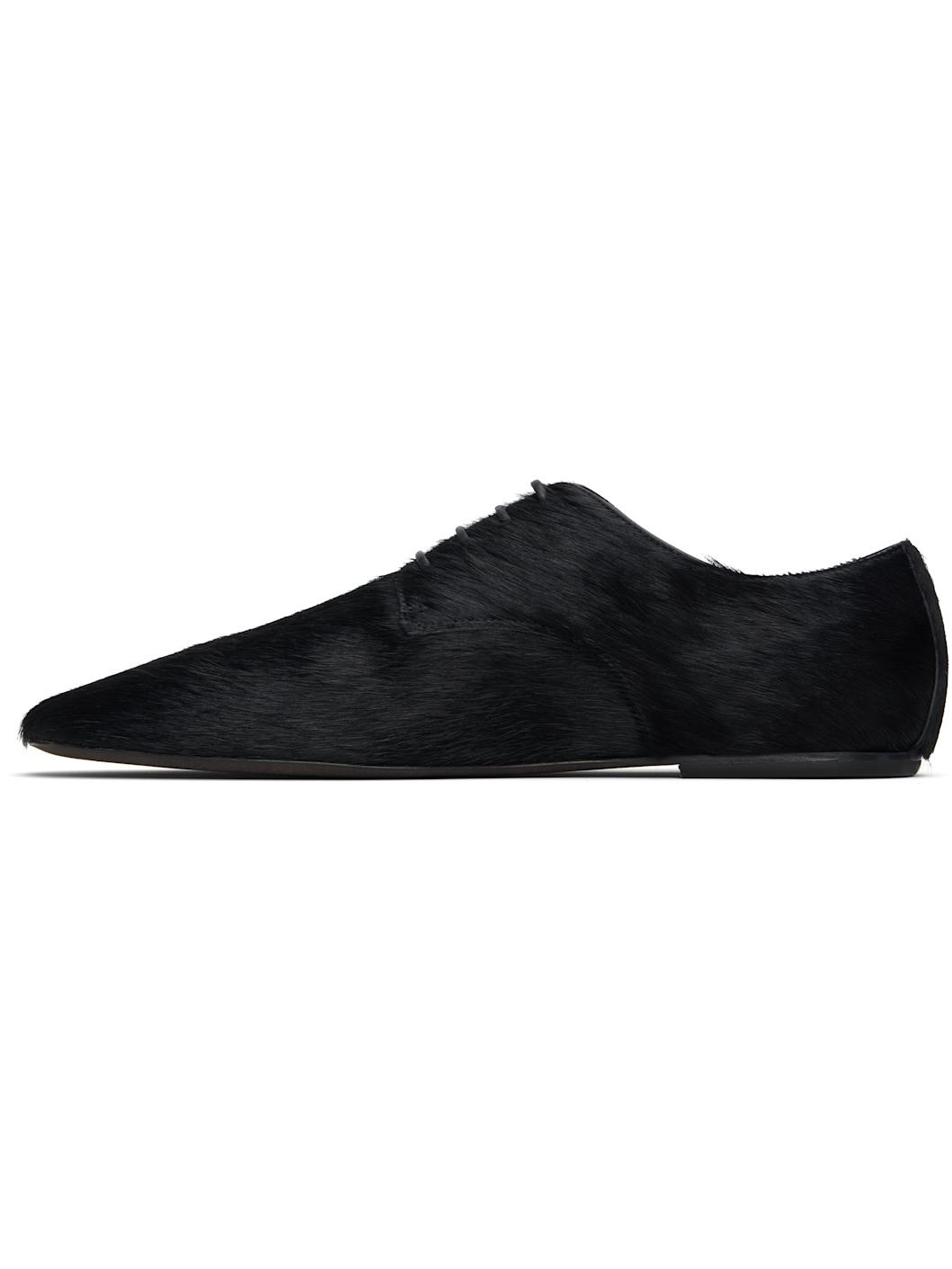 Black Square Toe Derbys - 3