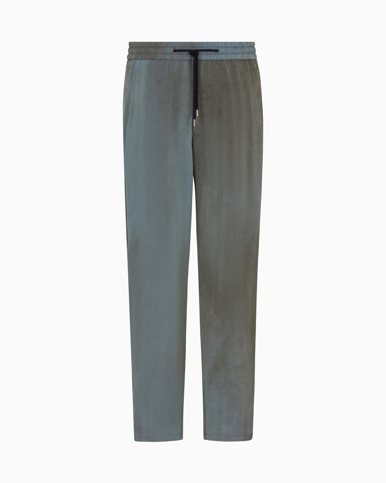 VISCOSE CANVAS FLAT-FRONT TROUSERS - 1