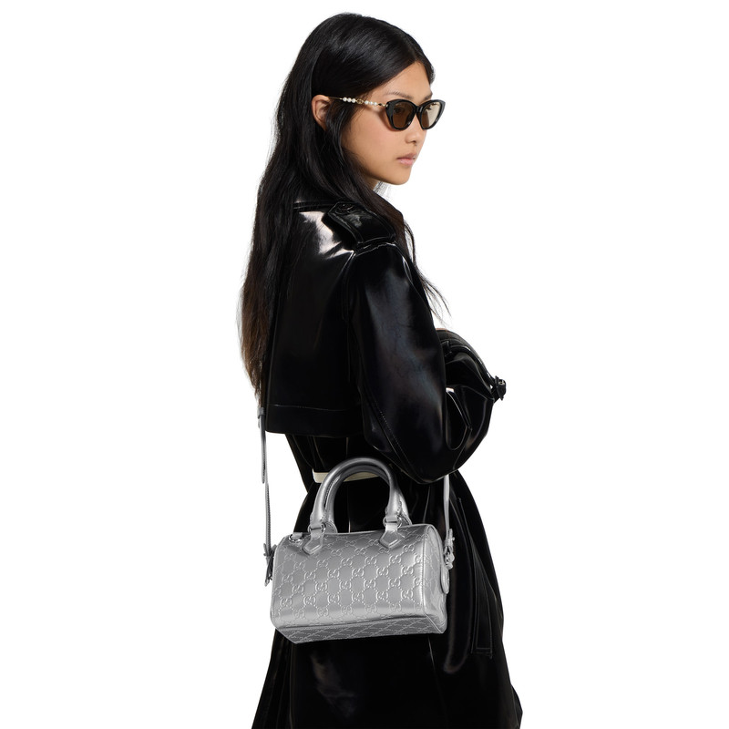 GG Emblem small boston bag 5