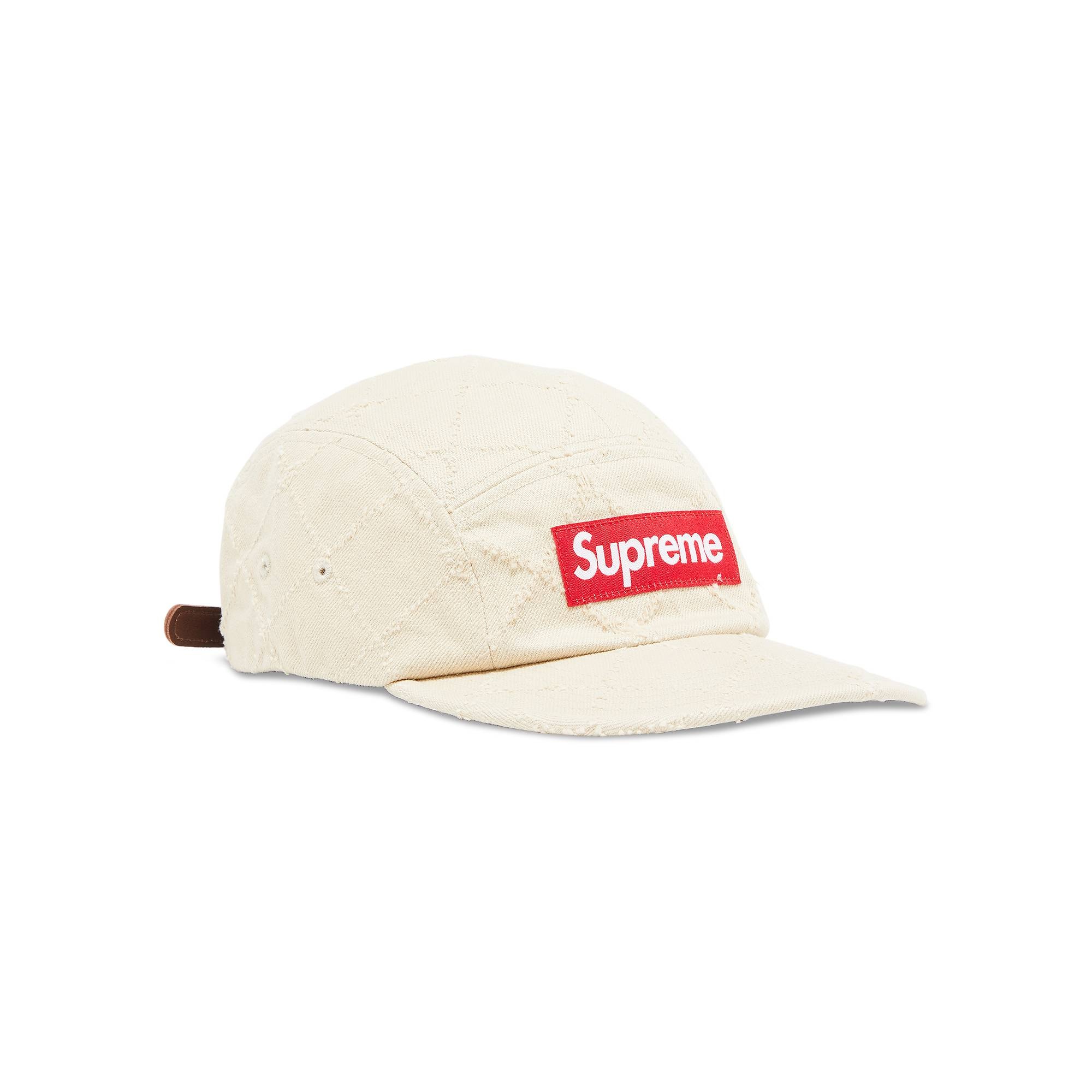 Supreme Punched Denim Camp Cap 'Dyed Beige' - 2