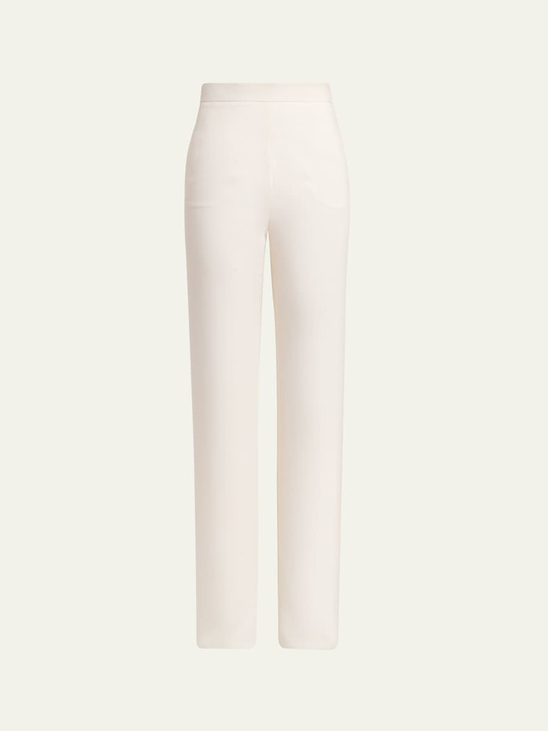 Silk Straight Trousers 1