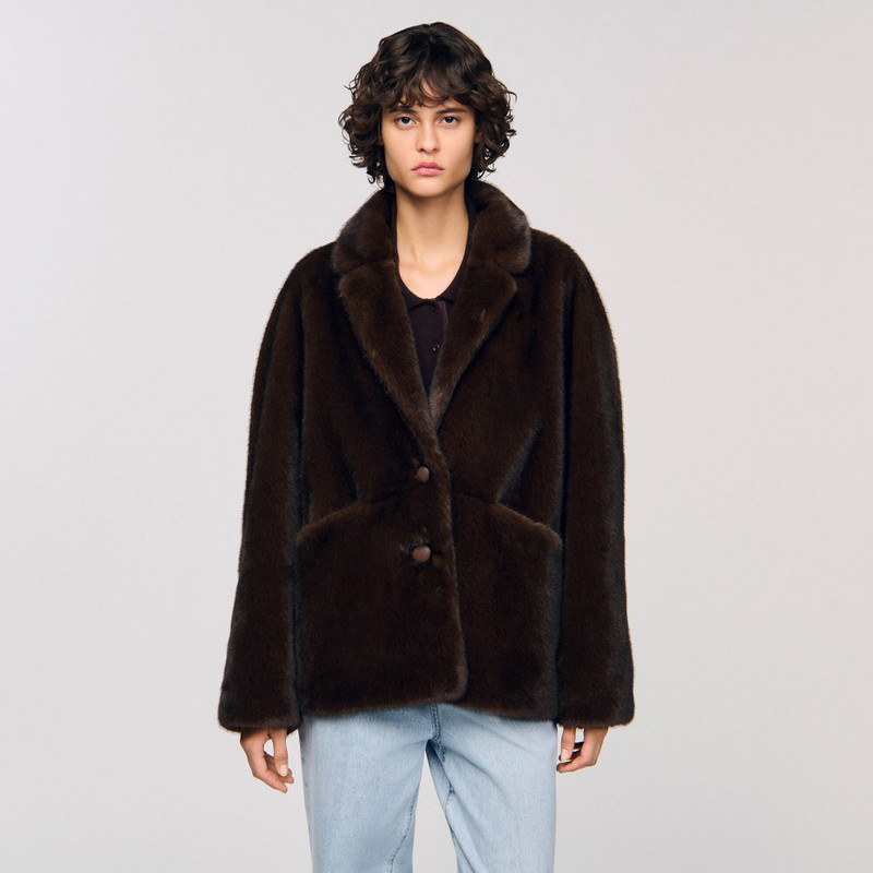JACKET-STYLE FAUX FUR COAT 5