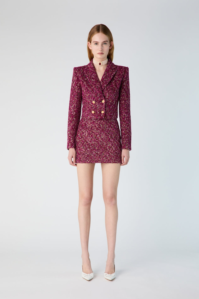 SEQUIN TWEED MINI SKIRT 4