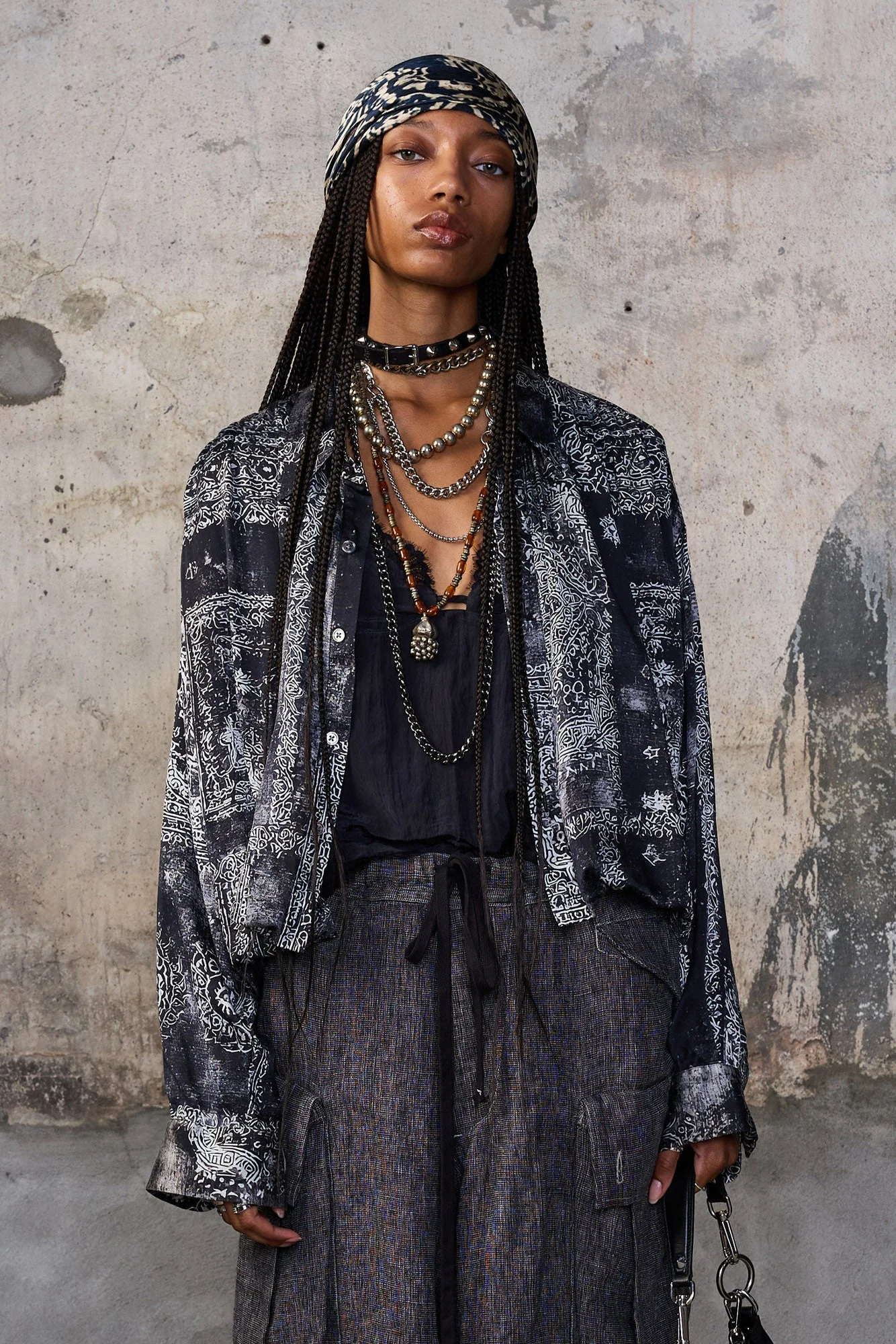 BUBBLE SHIRT WITH GATHERED YOKE - 1