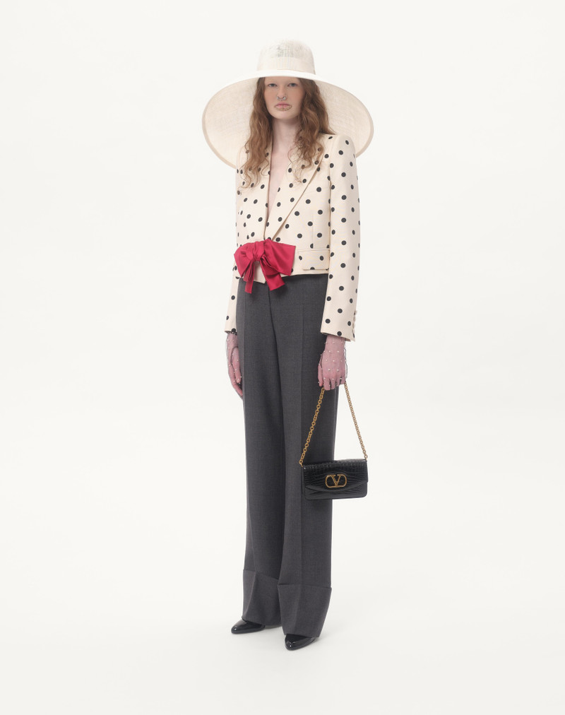 Valentino SHANTUNG JACKET WITH PLUSDEPOIS PRINT outlook
