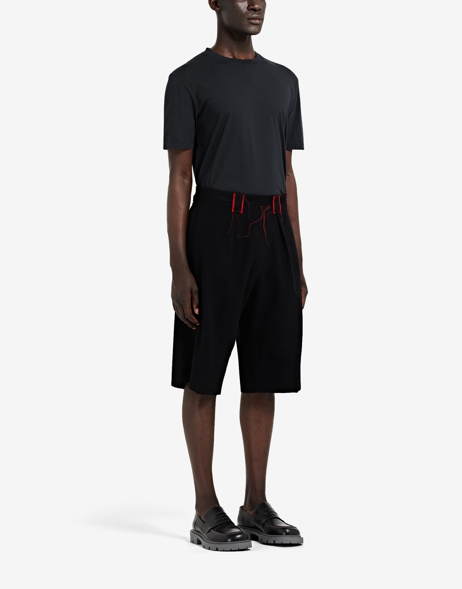 Red shadow reveal' cuffed shorts - 3