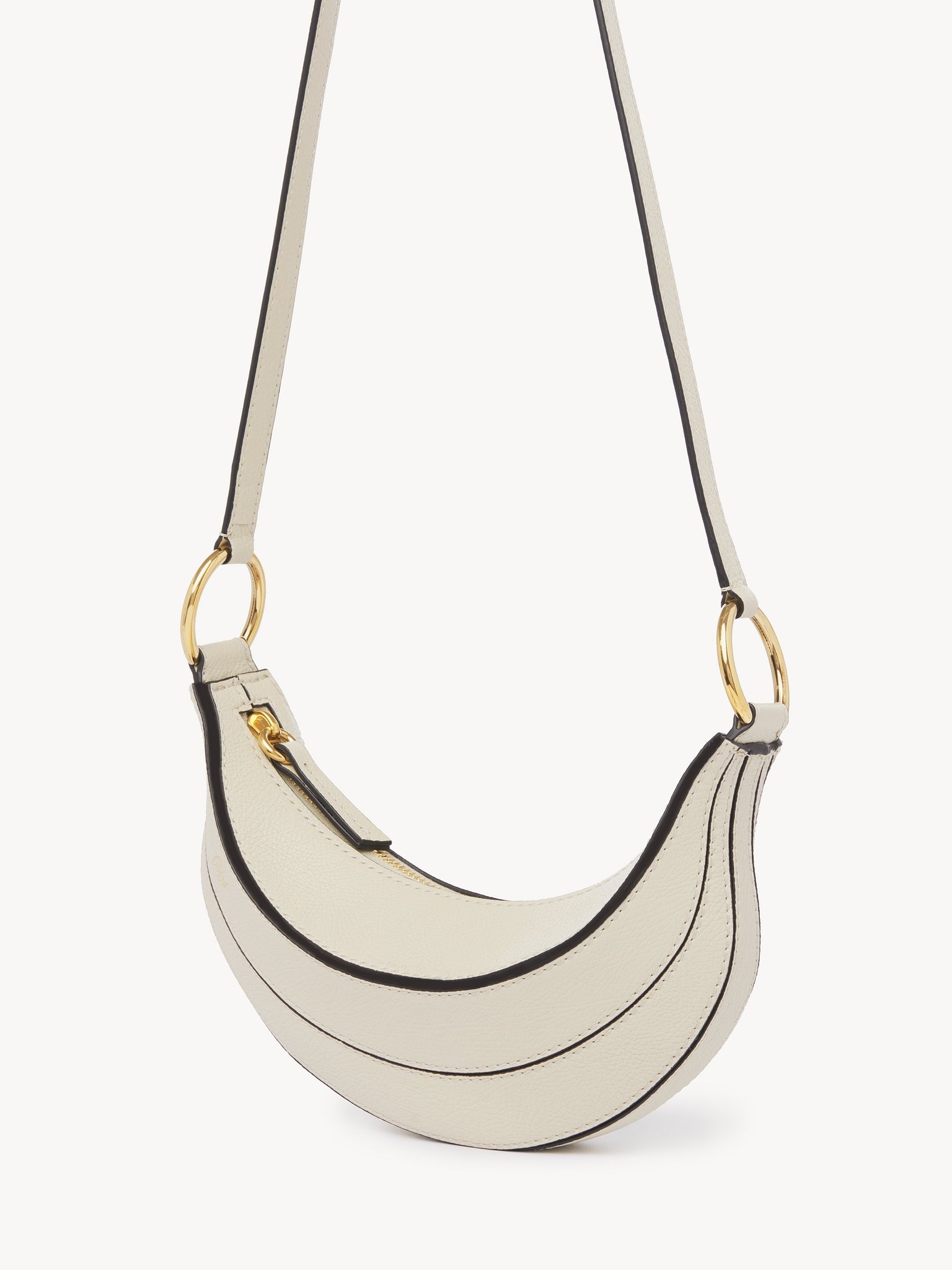 BANANA CROSS-BODY BAG IN GRAINED LEATHER - 3